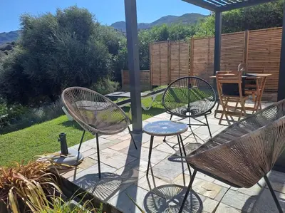 Vue générale sur la montagne ou vue sur la montagne depuis l'appartement