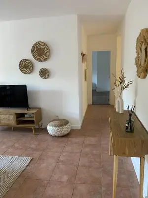 Télévision ou salle de divertissement dans l'établissement U Fiume - Appartement 5 personnes