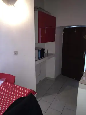 Cuisine ou kitchenette dans l'établissement Studio Haute Ville