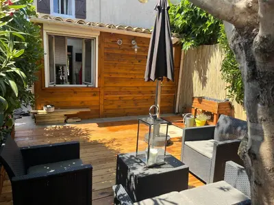 Terrasse ou espace extérieur de l'établissement Maison bord de mer