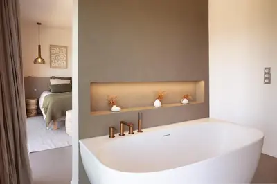 Salle de bains dans l'établissement Villa Yaya