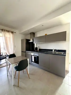 Cuisine ou kitchenette dans l'établissement Appartement HARMONIE