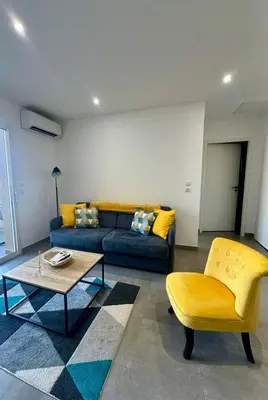 Coin salon dans l'établissement Appartement Felicíta