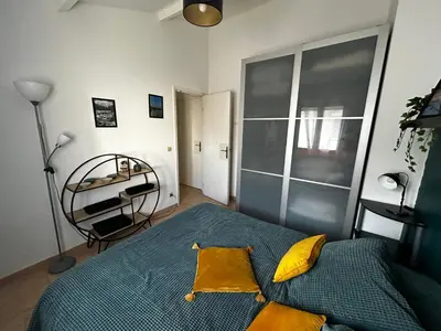 Un ou plusieurs lits dans un hébergement de l'établissement Maison bord de mer en Corse