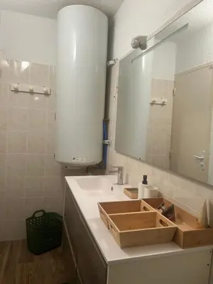 Salle de bains dans l'établissement Appartement au bord de mer