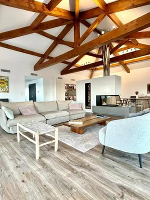 Coin salon dans l'établissement Appartement de Haut Standing Miomo
