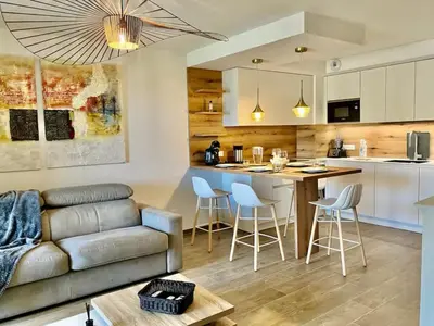 Cuisine ou kitchenette dans l'établissement La Casa de Betty, 4 personnes, Bord de Mer a Saint Florent