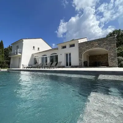 Maison de Maître Albitru - Domaine Romella - Piscine - Vue Golfe St-Florent