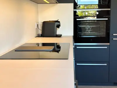 Cuisine ou kitchenette dans l'établissement Duplex T4 proche de la plage à Calvi