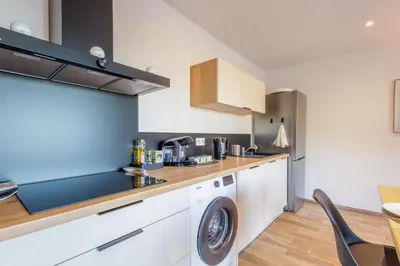 Cuisine ou kitchenette dans l'établissement La Casa Di Castagni - Climatisé avec terrasse