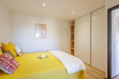 Un ou plusieurs lits dans un hébergement de l'établissement La Casa Di Castagni - Climatisé avec terrasse