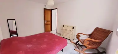 Coin salon dans l'établissement Appartement vue mer, pietranera