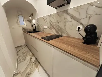 Cuisine ou kitchenette dans l'établissement U TIGRU - Maison luxe et Cosy au cœur du Cap Corse