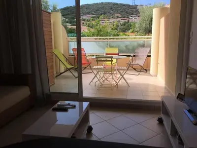 Vue générale sur la montagne ou vue sur la montagne depuis l'appartement