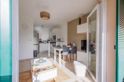 Cuisine ou kitchenette dans l'établissement U Sognu - Proche plage vue montagne