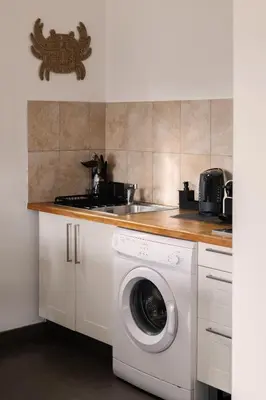 Cuisine ou kitchenette dans l'établissement Villa de charme Jo Poggi - Domaine Romella - Piscine - Proche St-Florent