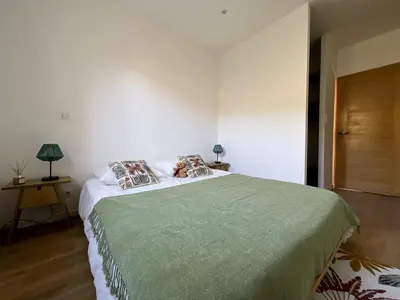Un ou plusieurs lits dans un hébergement de l'établissement Villa de standing Fiurenza - Domaine Romella - Piscine - Proche Saint-Florent