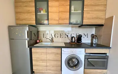 Cuisine ou kitchenette dans l'établissement Appartement Le grand large Proche plage & ville