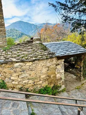 Vue générale sur la montagne ou vue sur la montagne depuis la maison de vacances