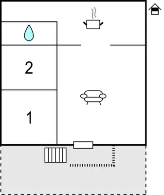 Plan de l'établissement 2 Bedroom Cozy Apartment In Pietranera