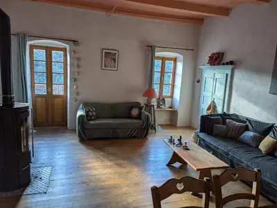Coin salon dans l'établissement Maison de charme