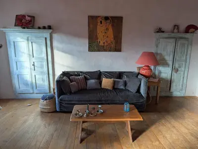 Coin salon dans l'établissement Maison de charme