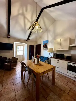 Cuisine ou kitchenette dans l'établissement Casa Marelina - Maison de pêcheur port de Centuri