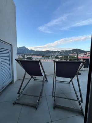Vue générale sur la montagne ou vue sur la montagne depuis l'appartement
