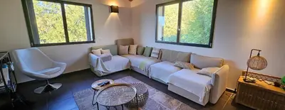 Un ou plusieurs lits dans un hébergement de l'établissement Villa Lucitello by Monarca Location, refuge Familial à 10 minutes de Saint Florent
