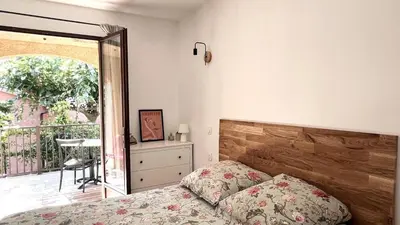 Un ou plusieurs lits dans un hébergement de l'établissement Appartement confort et équipé proche de la plage