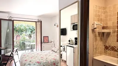 Cuisine ou kitchenette dans l'établissement Appartement confort et équipé proche de la plage