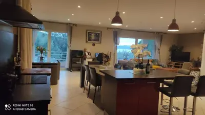 Coin salon dans l'établissement Villa avec vues exceptionnelles à 2 minutes de la plage