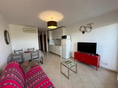 Télévision ou salle de divertissement dans l'établissement Appartement T2 Eucalyptus L'ILE-ROUSSE