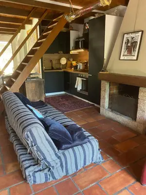 Coin salon dans l'établissement Appartement cosy Vico