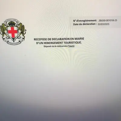 Certificat, récompense, panneau ou autre document affiché dans l'établissement Location Vacances en Coeur de ville - Vue sur Mer - Tout confort