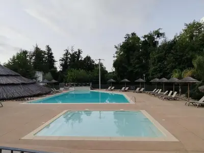 Piscine de l'établissement Appartement avec jardin piscine et plage 100 m ou située à proximité