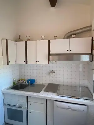 Cuisine ou kitchenette dans l'établissement Trilocale vista mare