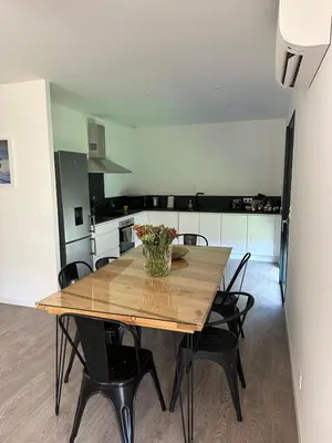 Cuisine ou kitchenette dans l'établissement Casa Juliette Maison bois