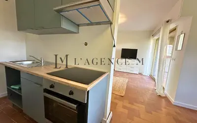 Cuisine ou kitchenette dans l'établissement Appartement Lugaro Paisible & charmant