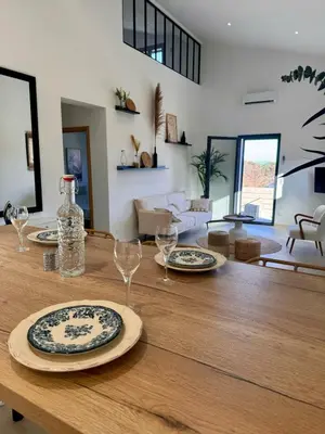 Coin salon dans l'établissement Maison T3 Élégante Cap Corse - Casa Sublima