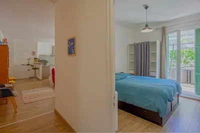 Un ou plusieurs lits dans un hébergement de l'établissement Grand-appartement-centre-Bastia