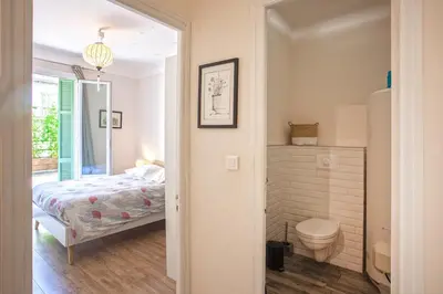 Un ou plusieurs lits dans un hébergement de l'établissement Grand-appartement-centre-Bastia