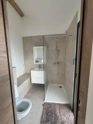 Salle de bains dans l'établissement Appartement au bord de mer
