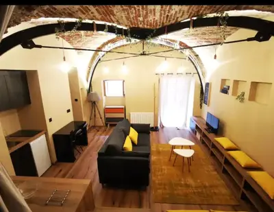 Coin salon dans l'établissement Appartement centre ville bastia