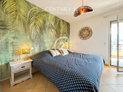 Un ou plusieurs lits dans un hébergement de l'établissement Victoria Calvi - Appartement T2