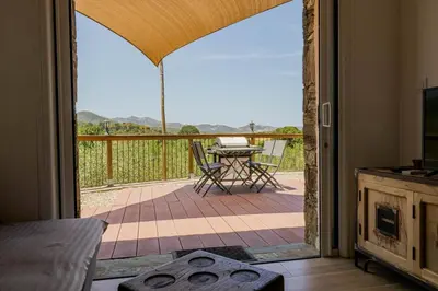 Balcon ou terrasse dans l'établissement Domaine de Campu