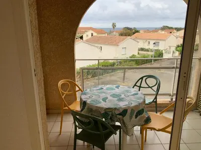 Balcon ou terrasse dans l'établissement Studio Face à la mer