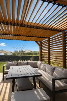 Balcon ou terrasse dans l'établissement Maison calme au bord de l'eau