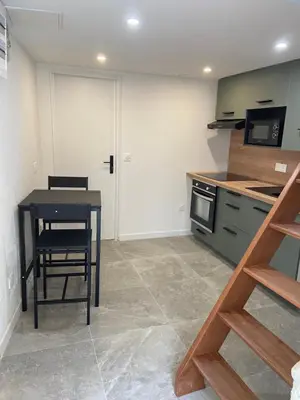 Cuisine ou kitchenette dans l'établissement Sottu à a Citadella