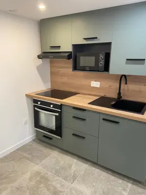 Cuisine ou kitchenette dans l'établissement Sottu à a Citadella
